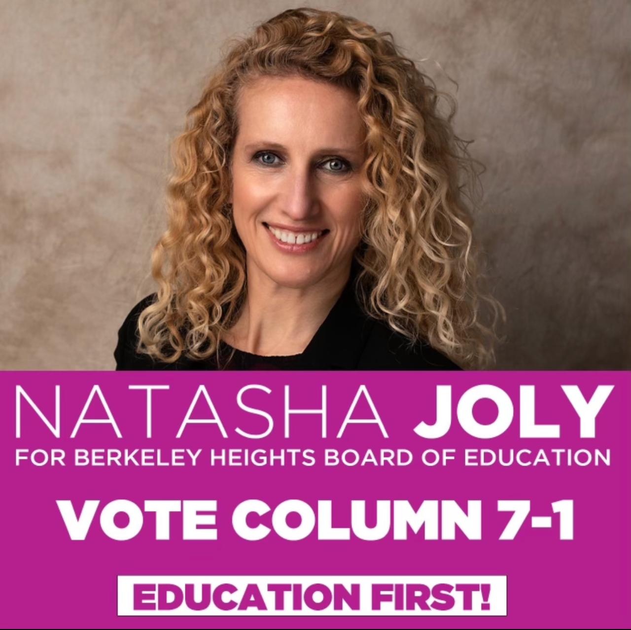 Natasha Joly Has My Vote; Column 7-1!