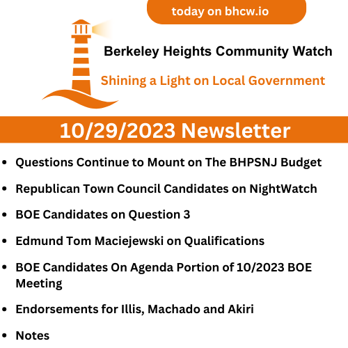 BHCW 10/29/2023 Newsletter