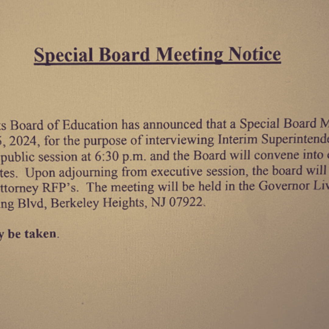 BHPSNJ Announces Special Board Meeting for 04/15/2024
