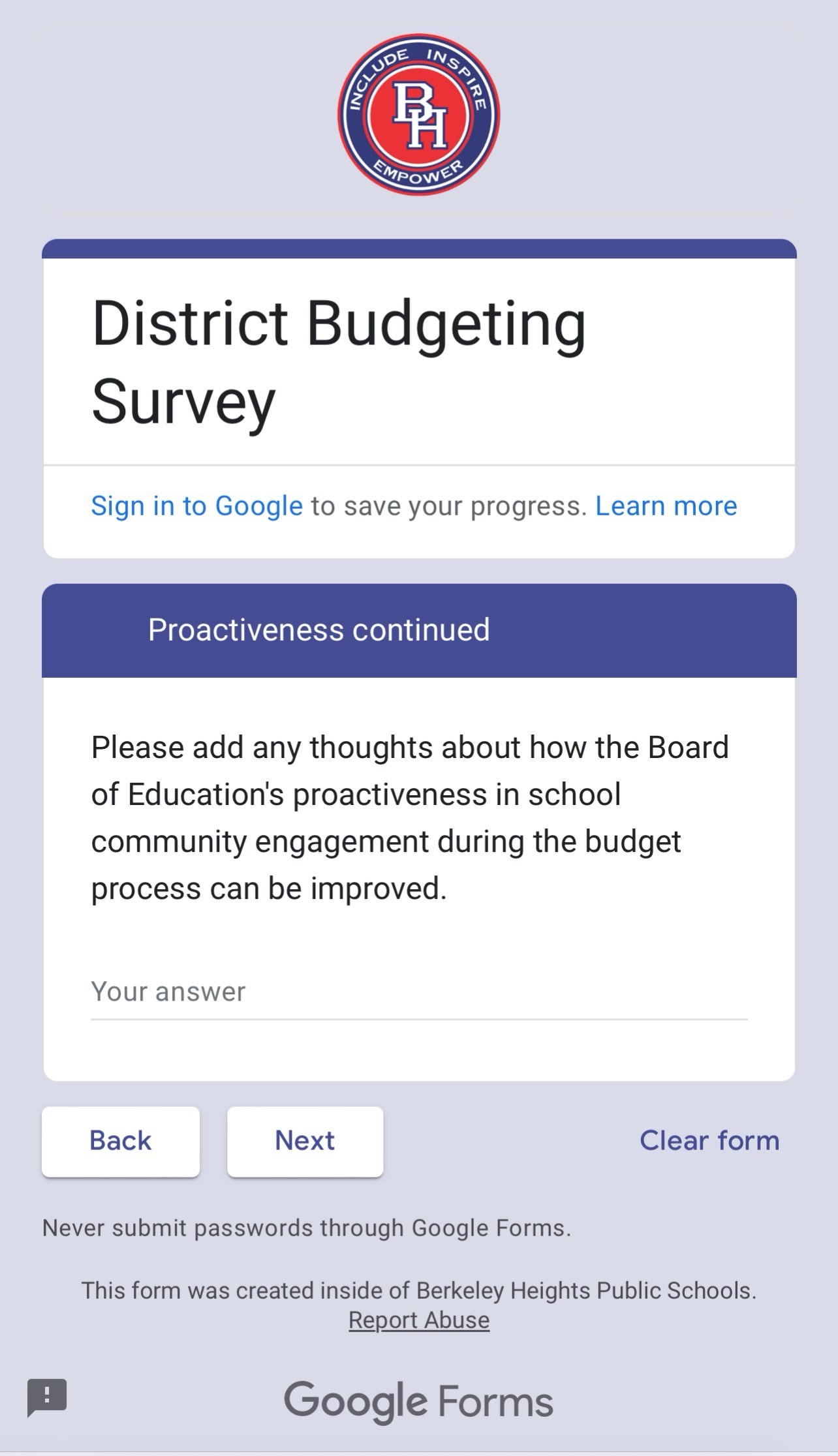 BHPSNJ Releases Its First Budget Survey